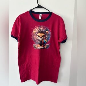 Bold Red Lion handpressed Graphic Tshirt
